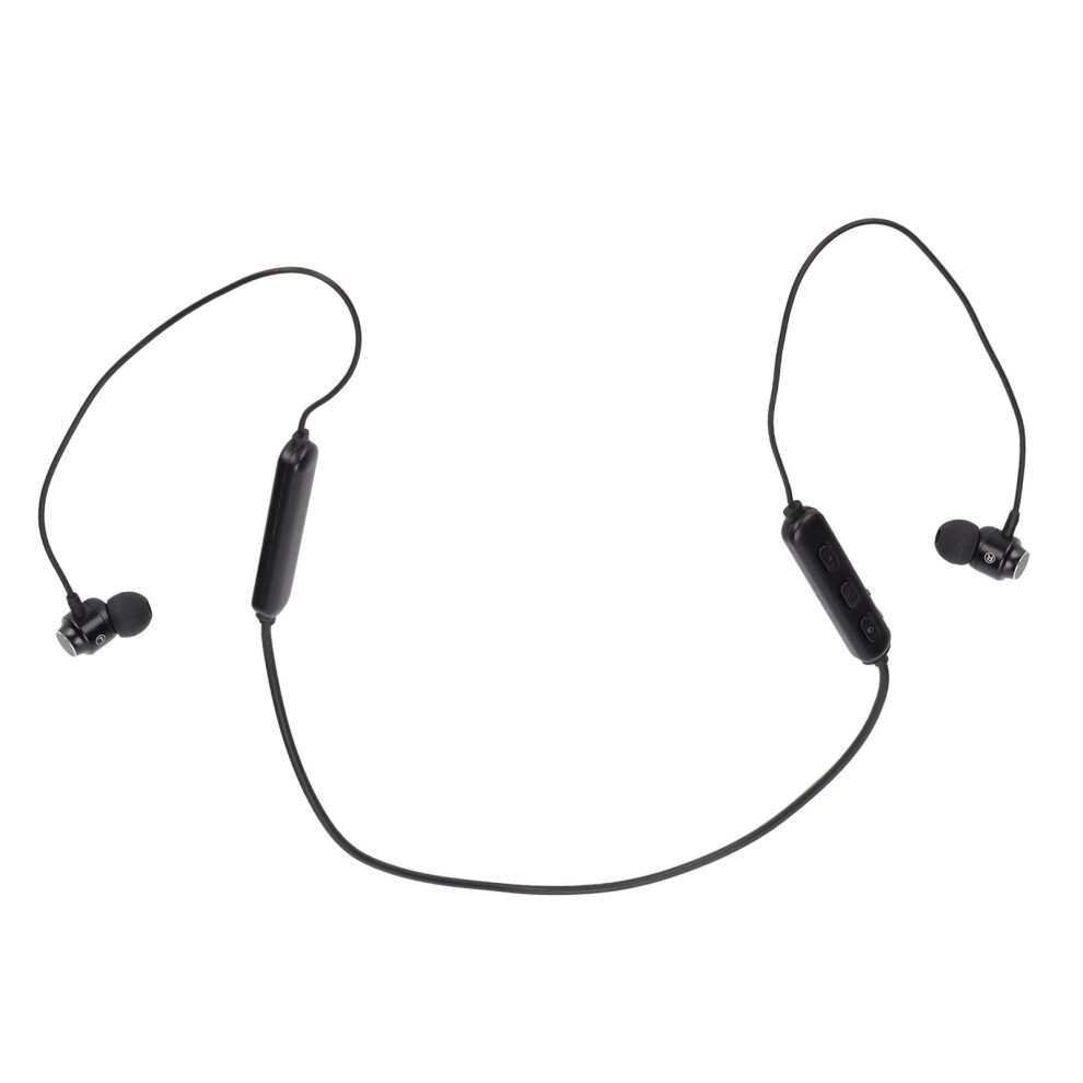 Bluetooth Headset Neck Mounted Wireless Headset Neckband Sports Headset Noise Reduction Earplugs With Microphoneblack 4061321923603