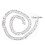 Catena a frange di strass 2,2 cm 1 iarda Argento AB 11