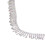 Catena a frange di strass 2,2 cm 1 iarda Argento AB 7