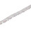 Catena a frange di strass 2,2 cm 1 iarda Argento AB 12