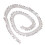 Catena a frange di strass 2,2 cm 1 iarda Argento AB 1