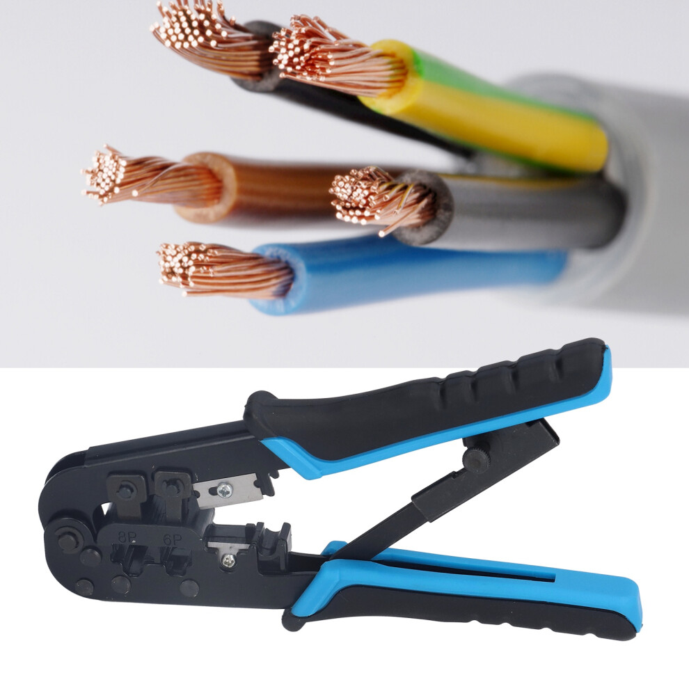 Crimping Pliers 8P / 6P Head Easy Shear Protective Device Long Service Life Ratcheting Crimping Tool 8081321925465