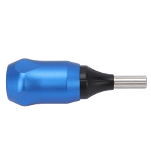 Poignée de cartouche pour tatouage en alliage d'aluminium bleu 3,3 po