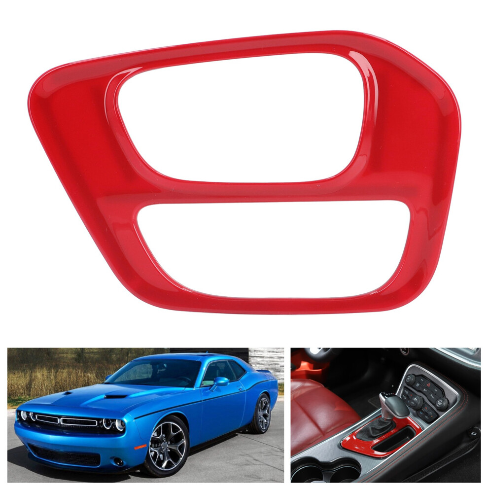 Gear Shift Panel Frame Trim Anti Uv Wearproof Replacement For Dodge Challenger 2015Â2021Red 9311321925660