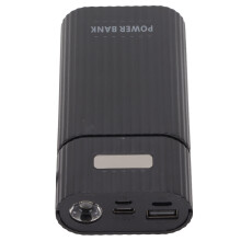 H02 scatola batteria 2x21700 Power Bank USB a 3 porte nero