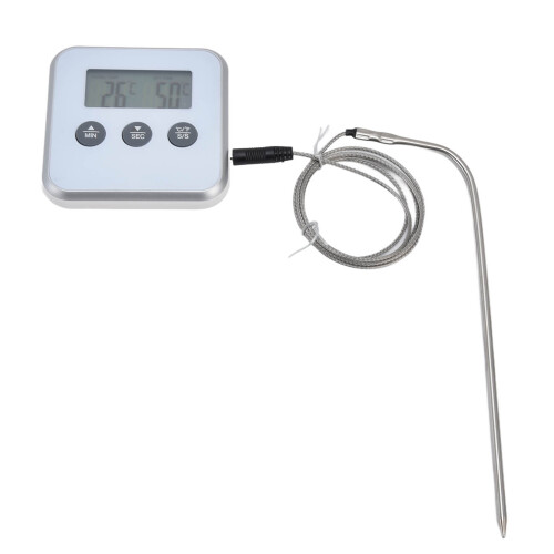 Termometro per carne Smart 3 pulsanti 8x8x1,5 cm bianco 2AAA 1