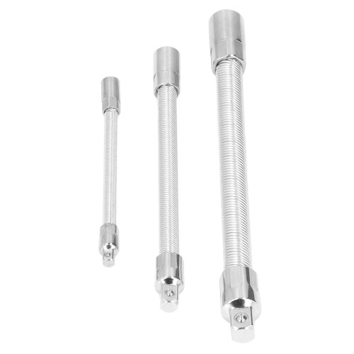Set di 3 barre di prolunga flessibili da 1/2-3/8-1/4, argento 2