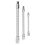 Set di 3 barre di prolunga flessibili da 1/2-3/8-1/4, argento 9