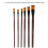 Set di 6 pennelli per olio/acquerello - ABS/Nylon, Colori 12