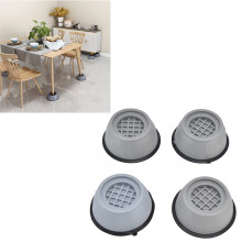Waschmaschinen-Untersetzer 4er-Pack, stoßdämpfend, geräuschdämmend, rutschfest, Durchmesser 9 cm