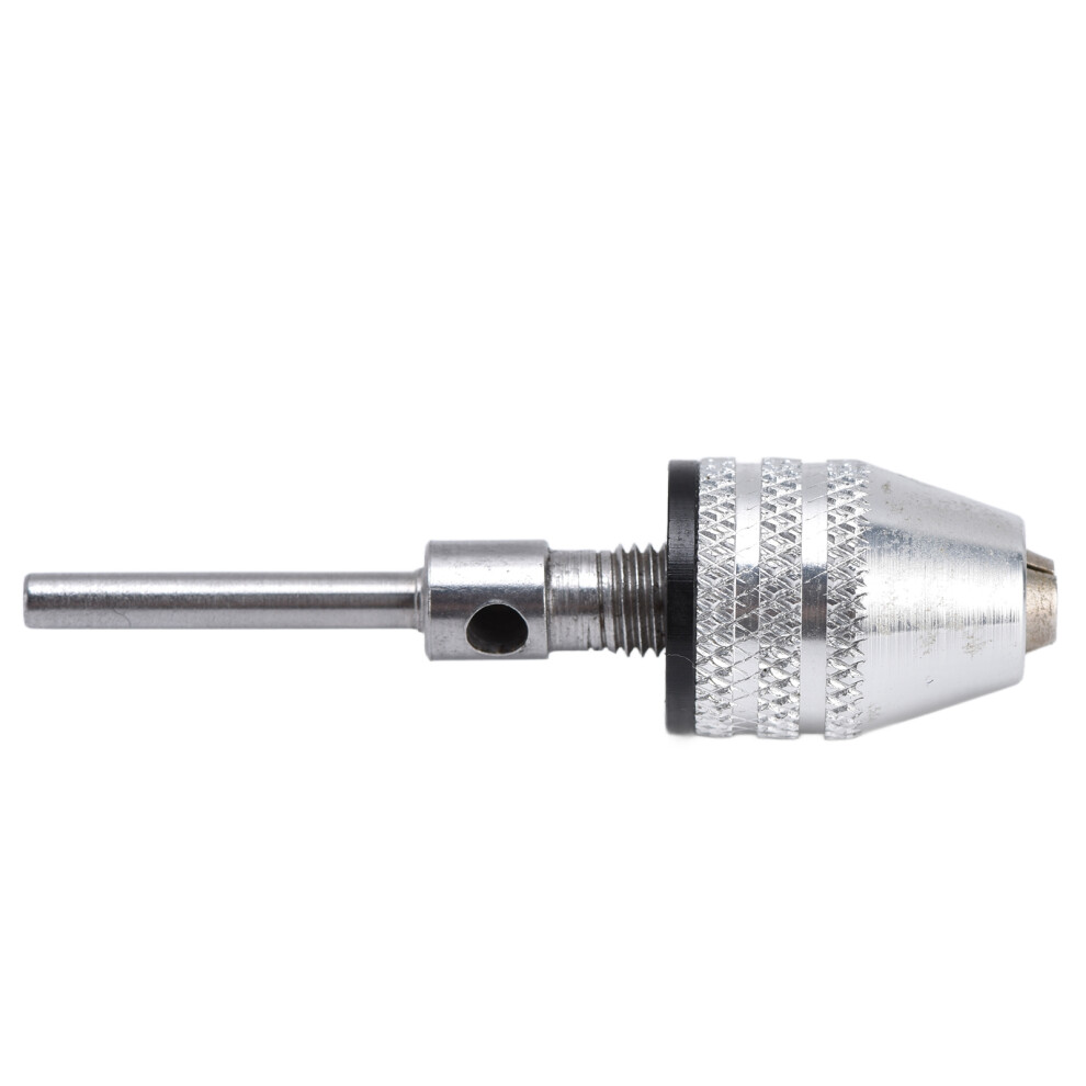 Keyless Drill Chuck Impact Driver Adapter Converter 3 Jaws 1/8In Round Shank 0.3Â3.4Mm Silver 8011321928913