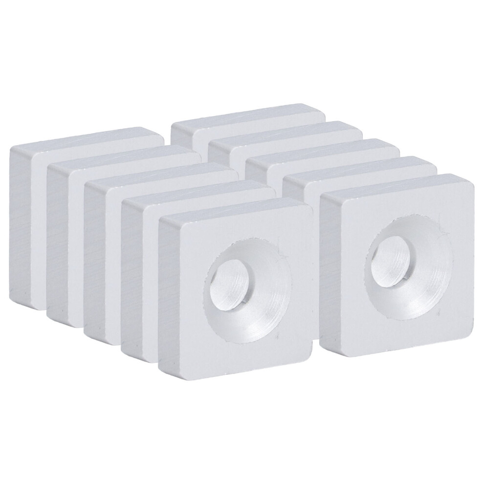 10Pcs Profile End Caps Aluminum Alloy Single Hole Cover Plate For Industrial Cnc Equipmentsilver 5061321928904