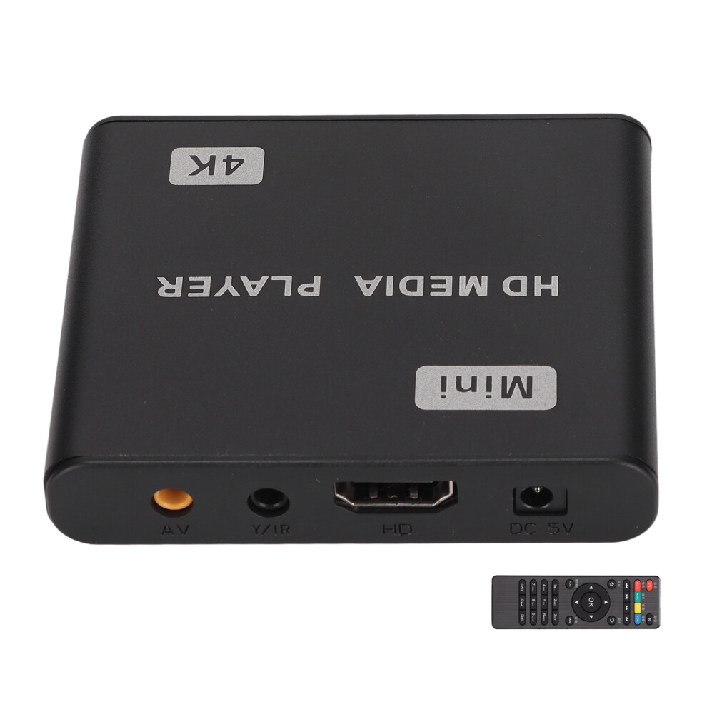 4K Hd Media Player Mini Streaming Media Player With Remote Control And Led Indicator 100Â240Vuk Plug 9451321929265
