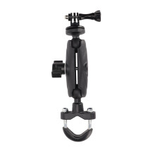 Nero supporto per fotocamera da bicicletta con filetto da 1/4 di pollice, ruotabile a 360