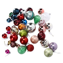 Juego de 39 bolas navideñas, color aleatorio, diámetro 3-8 cm