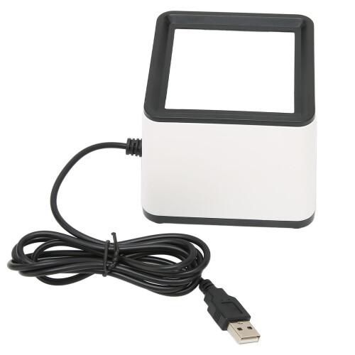 R42 scanner de codes-barres USB portable blanc, de bureau