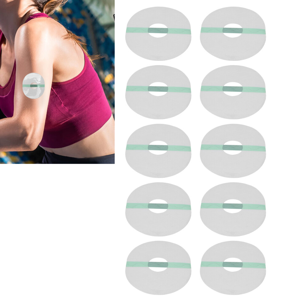 10pcs Sensor Covers Oval Shape Adhesive Waterproof Breatheable Sensor Patches for Shower Walking
