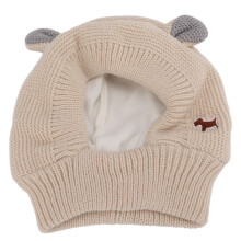 Bonnet tricoté beige à oreilles de lapin 15-25 kg 24 cm
