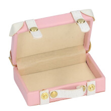 Scala 1:6 Valigia rosa per casa delle bambole fashion, 3x2x1 pollici, Cap: Sm