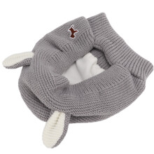 Chapeau pour chien en tricot Ă oreilles de lapin gris 24 cm 38 cm 15-25 kg