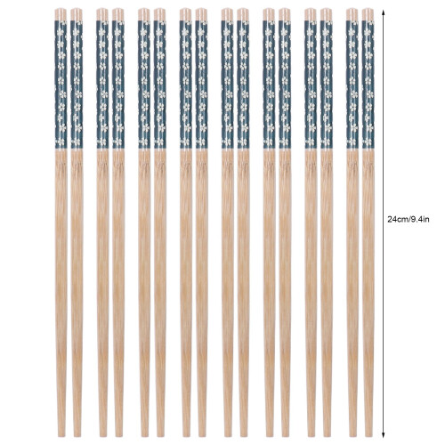 8 pares de palillos de bambú de 24 cm estilo japonés 2