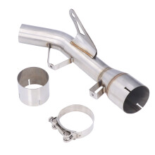 Motorcycle Exhaust Mid Pipe 304 Stainless Steel Heat Resistant Middle Link Tube Replacement for Z900 2017‑2021