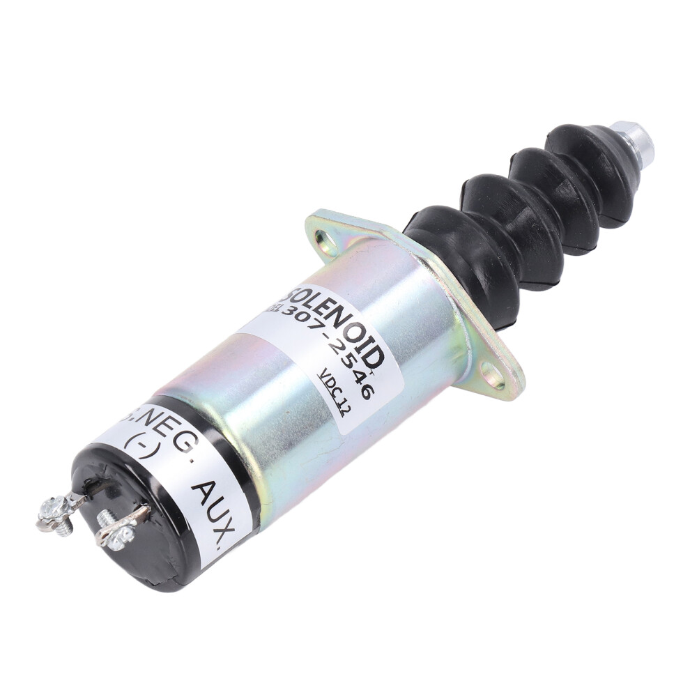 12V Fuel Shut Off Solenoid Stop Solenoid Valve 1502 Series Replacement For Perkins Cat 216 226 236 246 Skid Steer Ub704 Engine 8181321936659
