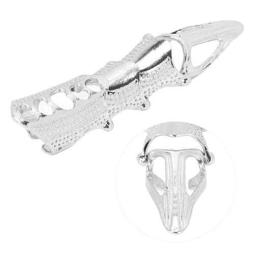 Bague knuckle Punk Armor, 9,5  2,3 cm, argent 2