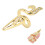 Anneau d’ongle doré à queue - Strass, 3  1,3 cm 10