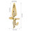 Anneau d’ongle doré à queue - Strass, 3  1,3 cm 4