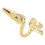 Anneau d’ongle doré à queue - Strass, 3  1,3 cm 15