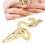 Anneau d’ongle doré à queue - Strass, 3  1,3 cm 1
