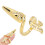 Anneau d’ongle doré à queue - Strass, 3  1,3 cm 11