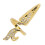 Anneau d’ongle doré à queue - Strass, 3  1,3 cm 14