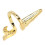 Anneau d’ongle doré à queue - Strass, 3  1,3 cm 5