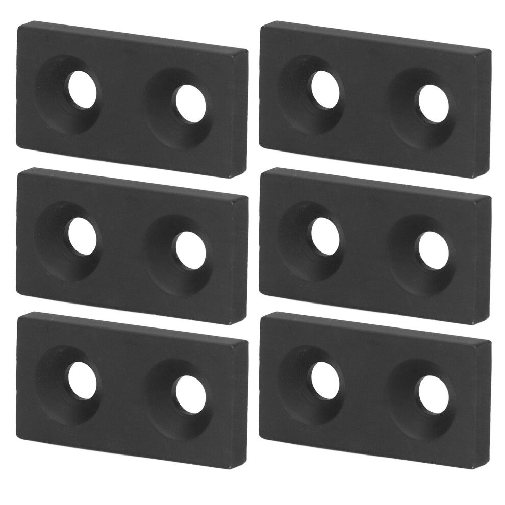 10Pcs Aluminum Alloy End Cover Double Holes Cover Plate For Profiles Frame Cnc Machinesblack 5041321938295