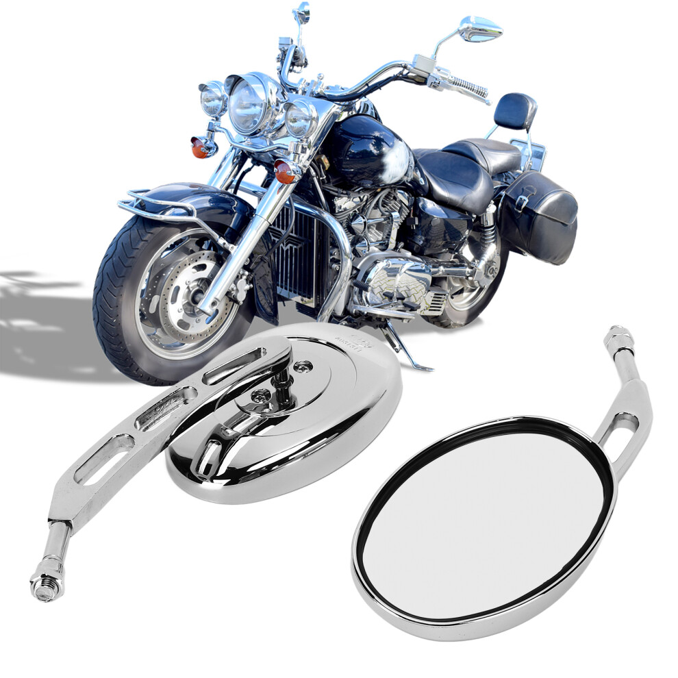 2Pcs 10Mm Motorcycle Rear View Side Mirror Left Right Clear Vision Universal Chrome Replacement For Suzuki 4321321939869