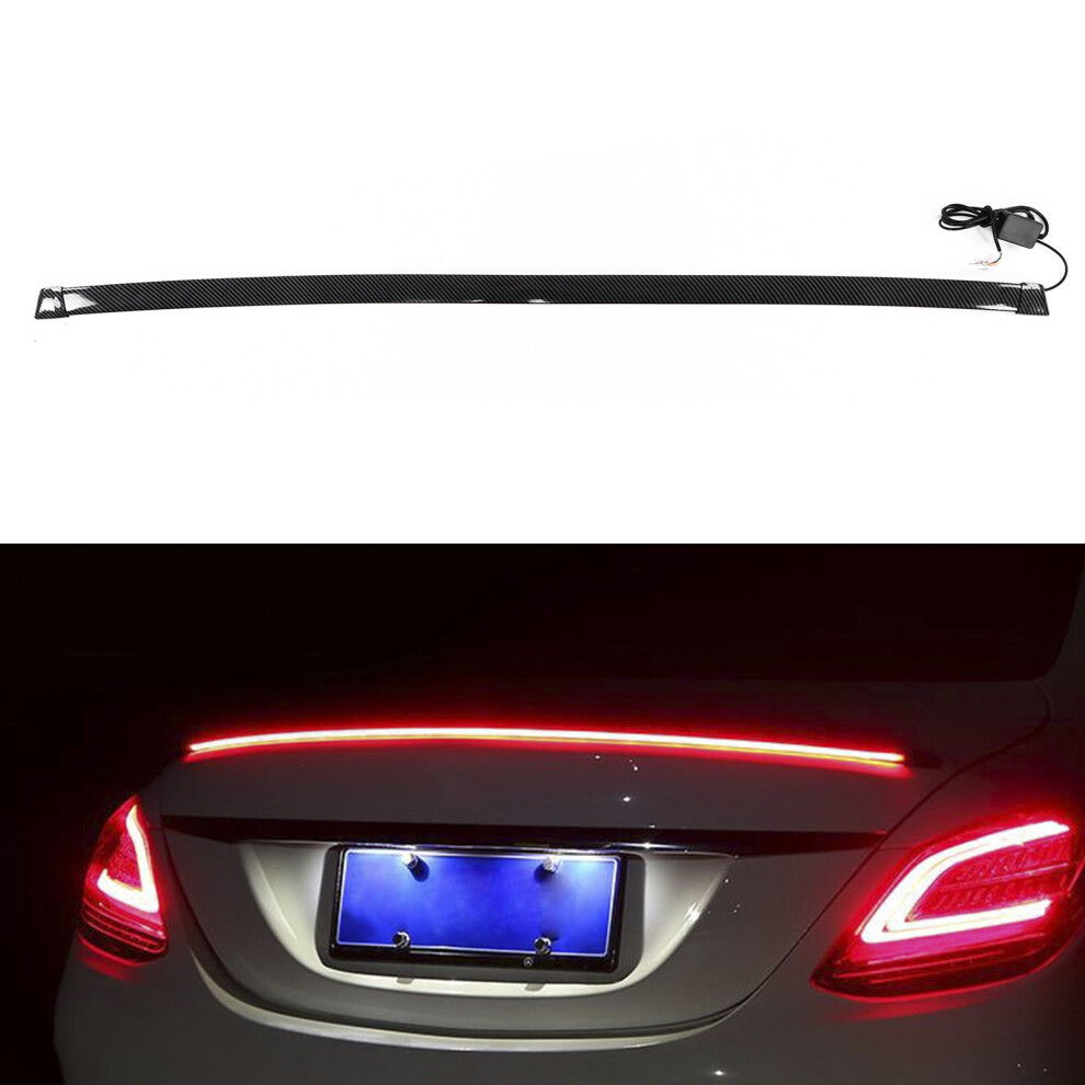 Carbon Fibre Style Rear Trunk Spoiler Lip Led Colorful Spoiler Wing Universal Car Modification 9431321939815