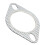 Junta de escape de acero perforado 2 pernos 2.5in/63mm 9