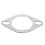Junta de escape de acero perforado 2 pernos 2.5in/63mm 16