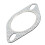 Junta de escape de acero perforado 2 pernos 2.5in/63mm 10