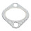 Junta de escape de acero perforado 2 pernos 2.5in/63mm 6
