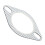 Junta de escape de acero perforado 2 pernos 2.5in/63mm 7