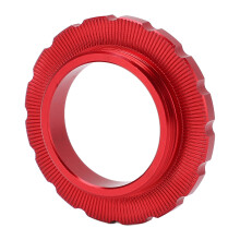 Bague de verrouillage centrale pour moyeu de roue VTT diamètre 62 mm couleur rouge