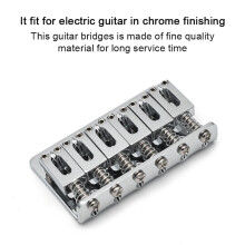 Coda in metallo cromata per chitarra a sei corde, dimensioni 65x41 mm