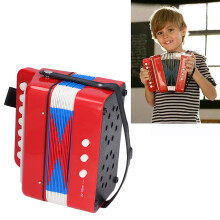 Children's Accordion Toy 7 Keys Educational Small Accordion Musical Instrument for Kids