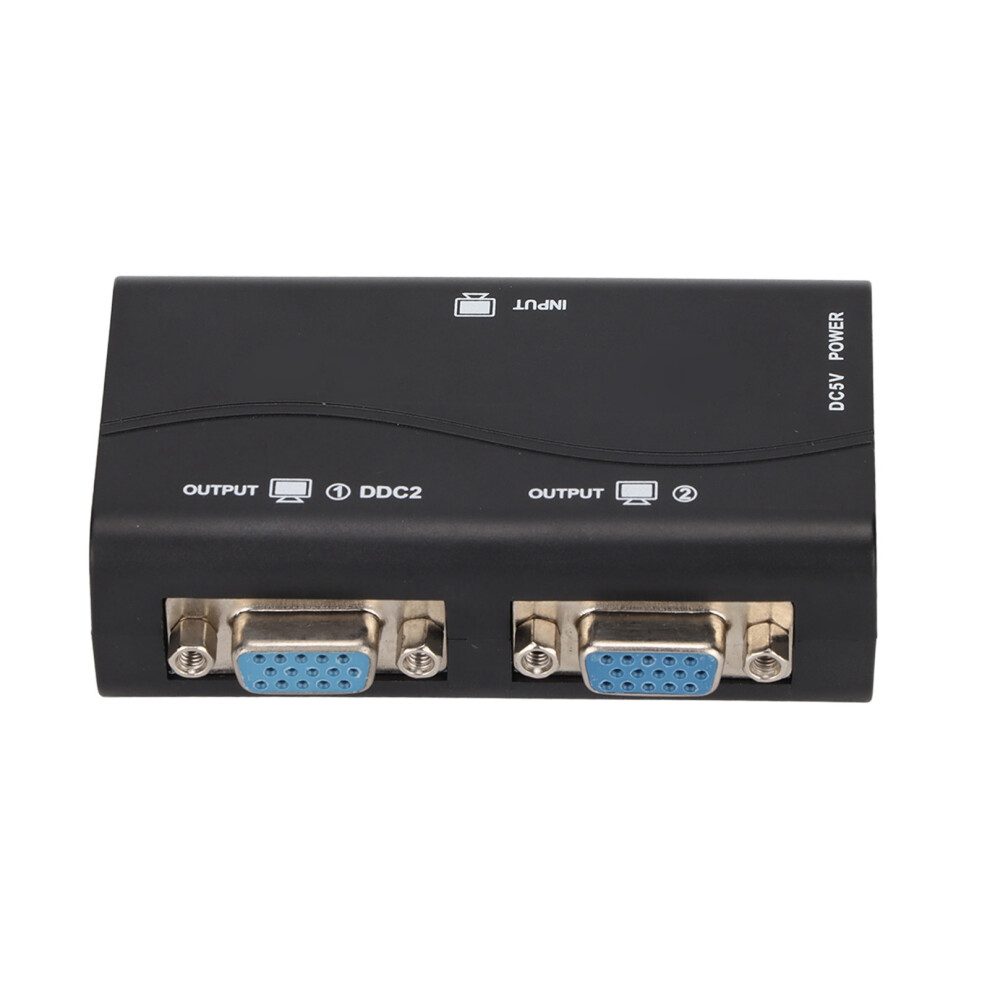 Vga Splitter 1 In 2 Out 250Mhz Usb Powered 1920X1440 1080P Video Splitter For Screen Duplication 8111321944149