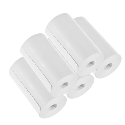 Papel térmico blanco para recibos 57x25mm 5 rollos 2