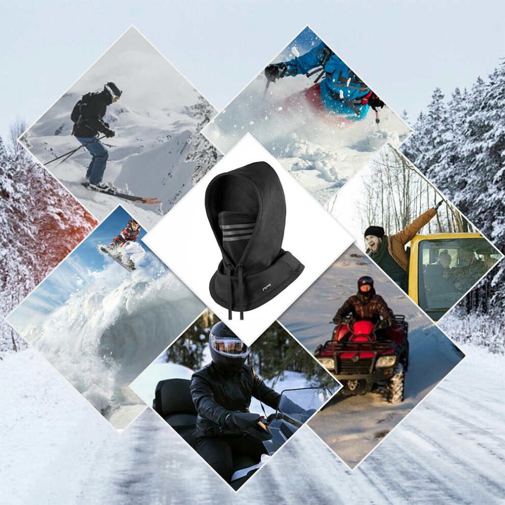 Balaclava Face Cover Reflective Windproof Fleece Lined Hat Breathable Headgear For Men Women Winter Outdoor Cycling Skiing Running 6931321944916