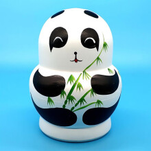 10 Layer Tiger Russian Nesting Dolls Toy Wooden Toys Cute Animal Pattern Wooden Nesting Toys